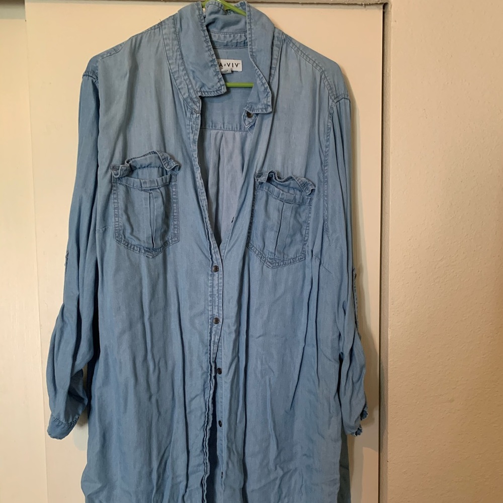 Jean Button Up Dress